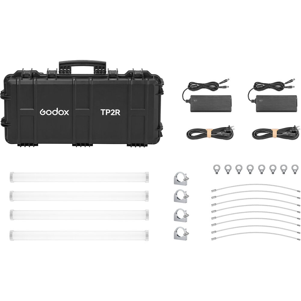 Godox KNOWLED TP2R-K4 Pixel RGB LED Tube Light (60cm, 4-Light Kit) - 1